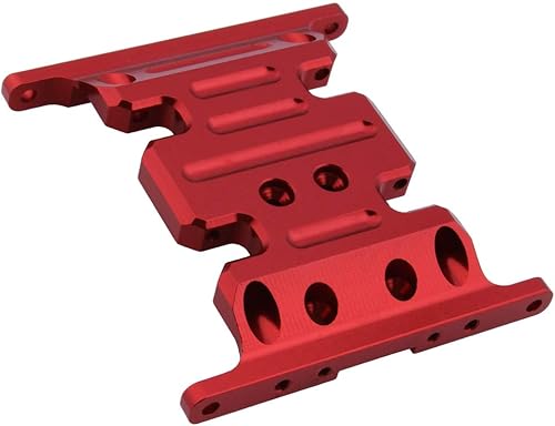 HobbyPark Placa de deslizamiento de transmisión de soporte de marco central de aluminio para AXIAL SCX10 110 RC Rock Crawler Car Option Parts (rojo)