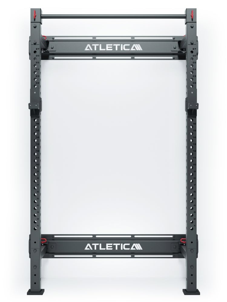 Atletica R7 Wall Rack | Klappbar | Extrem platzsparende Klappfunktion | Hoch belastbar und stabil | Kompatibel mit R7 Anbauteilen | Vielfältige Trainingsmöglichkeiten