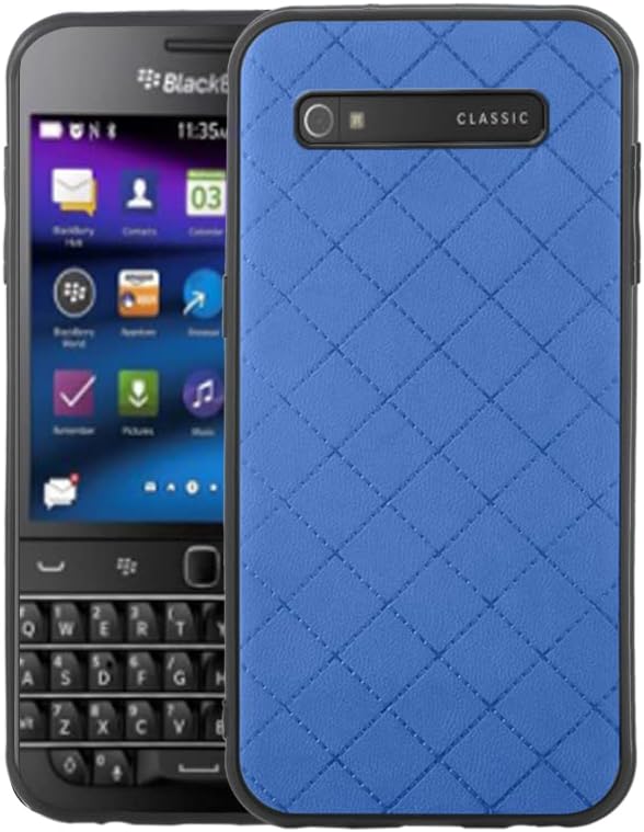 ELISORLI Compatible with Women Men BlackBerry Classic Q20 case Rugged Thin Slim Cell Accessories Anti-Slip Fit Rubber TPU Mobile Phone Silicone Soft Shockproof Bumper Cover for SQC100 Women Men Blue