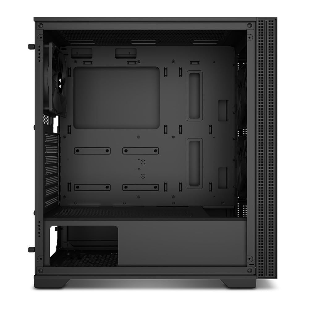 Zolyd Noct Caja PC ATX Silenciosa, Diseño Minimalista con Aislamiento Acústico, Compatible ATX/Micro-ATX/Mini-ITX, 3 Ventiladores Incluidos, Soporte Refrigeración Líquida 360 mm, USB-C, Negro
