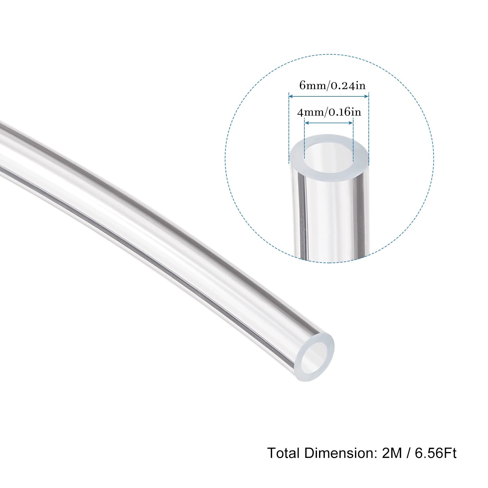 Tuyau 10mm QUARKZMAN 6mm X 8mm 6.6Pi Transparent Vinyle Tube X 1PCS Plastique Flexible Tuyau Tube Pour Industriel Agricole Ingénierie, [PVC Tuyau Pvc 10mm