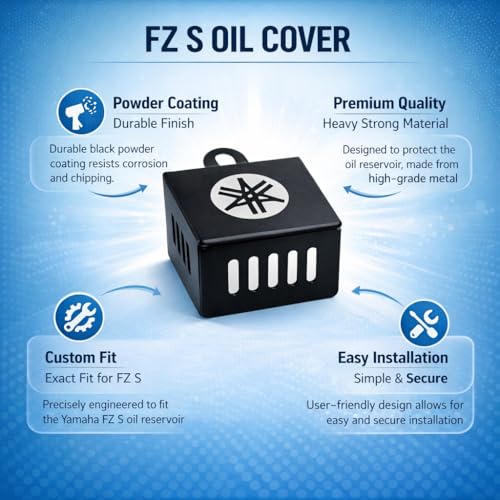 Image of Yamaha FZ S Version Rear Disc Brake Oil Cover Disc Fluid Box Cover Master Oil Reservoir Frame Guard (Black)