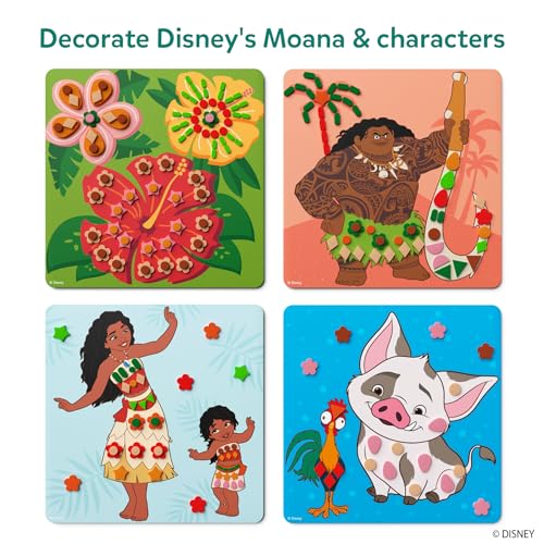 Image of Skillmatics Fun with Foam - Disney Moana, Art & Craft Kit, Gift for Kids | 3D Foam Stickers, Mess-Free Fun for Girls & Boys, Fans of Moana, Maui, Simea DIY Felt Craft Kits for Ages 3, 4, 5, 6, 7
