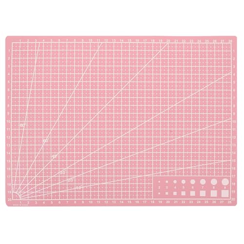 Veemoon Tapete de Corte A4 Doble Cara 30×22 CM Rosa Base de Plástico PP para Manualidades Grabado y Scrapbooking Alfombrilla Resistente para Proyectos Artísticos