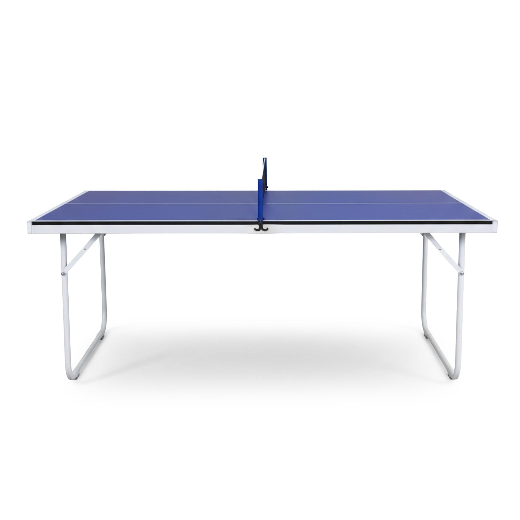 HyperMotion Mesa de Ping Pong Plegable para Casa, Mesa Compacta de Tenis de Mesa Indoor para Juego Recreativo, Diseño Ahorra Espacio con Red, 2 Palas y Pelotas, Mesa Familiar para Niños y Adultos