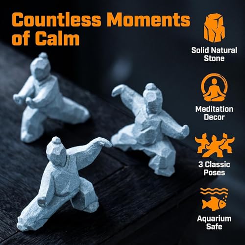 Estatua de Piedra Tai Chi Yin Yang 4.3 pulg miniatura 6