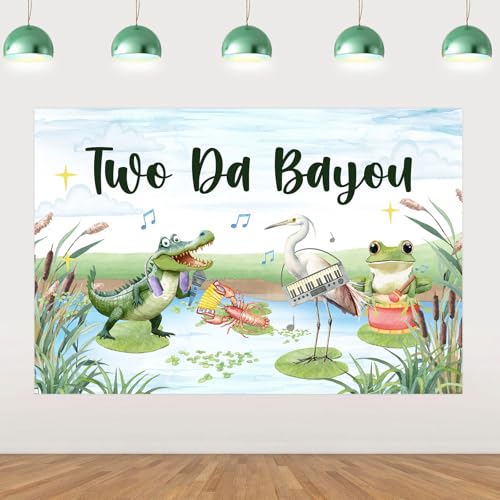 Crocodile Birthday Decor 5 * 3ft Two Da Bayou Backdrop Banner All...