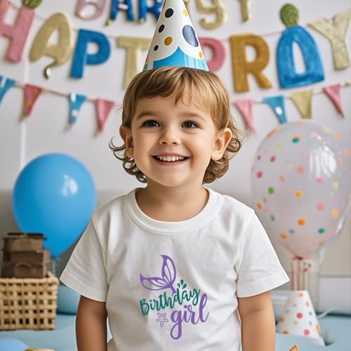Image of Birthday Girl Tshirt Toddler Birthday Shirts Tees Little Kids Top Outfit Cotton Short Sleeve 2nd 3rd 4th 5th 6th 7th 8th