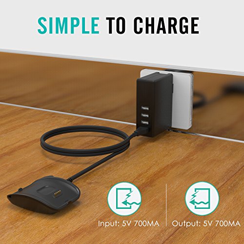 Moko Charger Compatible With Gear S (Sm-R750), Replacement Charging Dock Cradle Charger Fit Samsung Gear S Smart Watch Sm-R750, With Micro Usb Cable, Black #TOP4