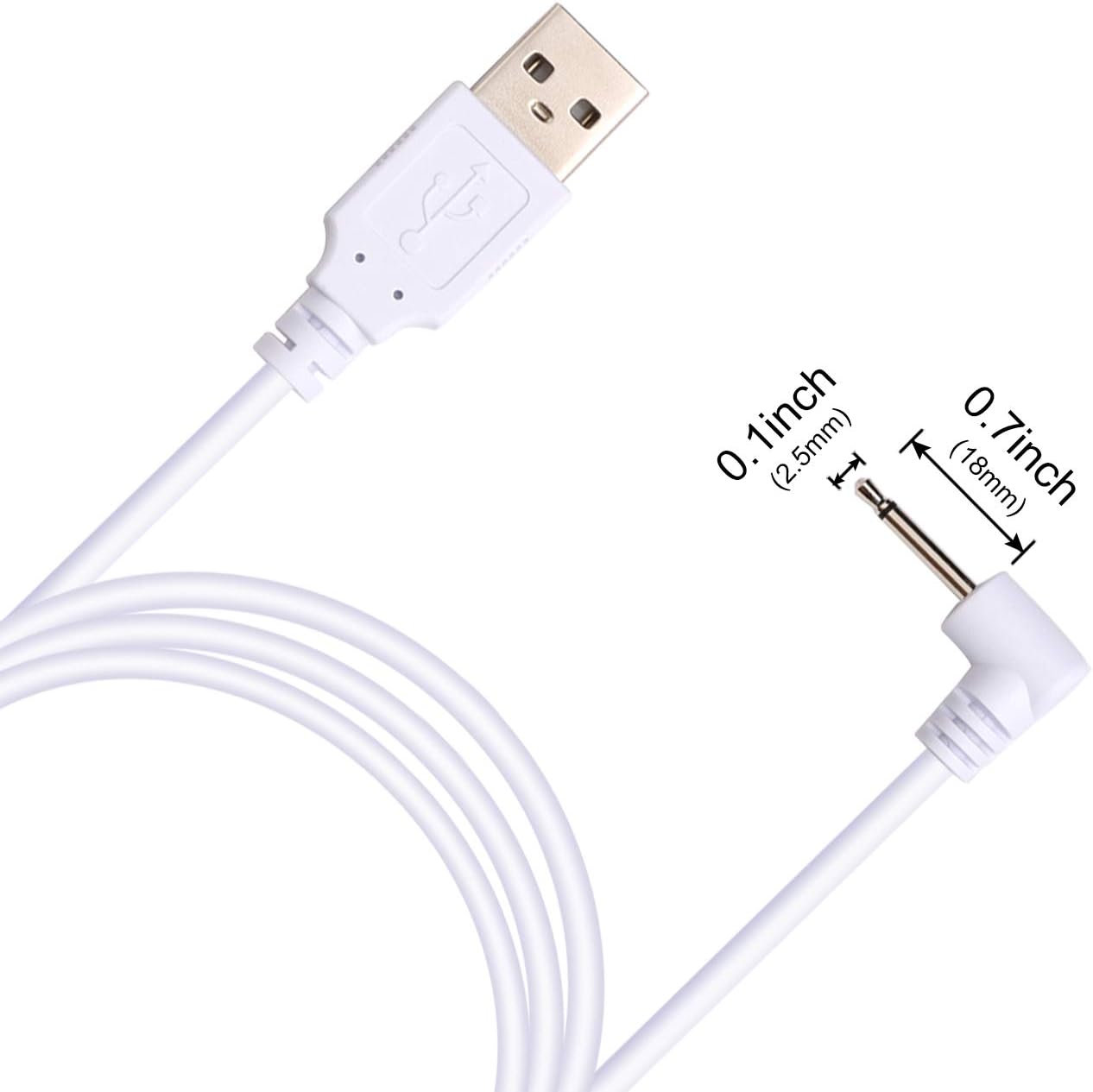 Cable de carga USB para masajeadores de varita recargables DC ...