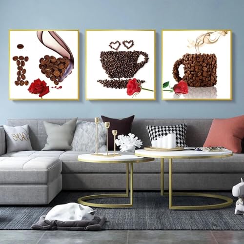Impression simple de fleur rouge et toile d'art mural rose déco moderne 70x70 cm