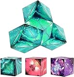KIDSZONE Shape Shifting Box - Award-Winning, Patented Fidget Cube w/ 36 Rare Earth Magnets - Transforms Into Over 72 Shapes, Boys & Girls gift (Green)