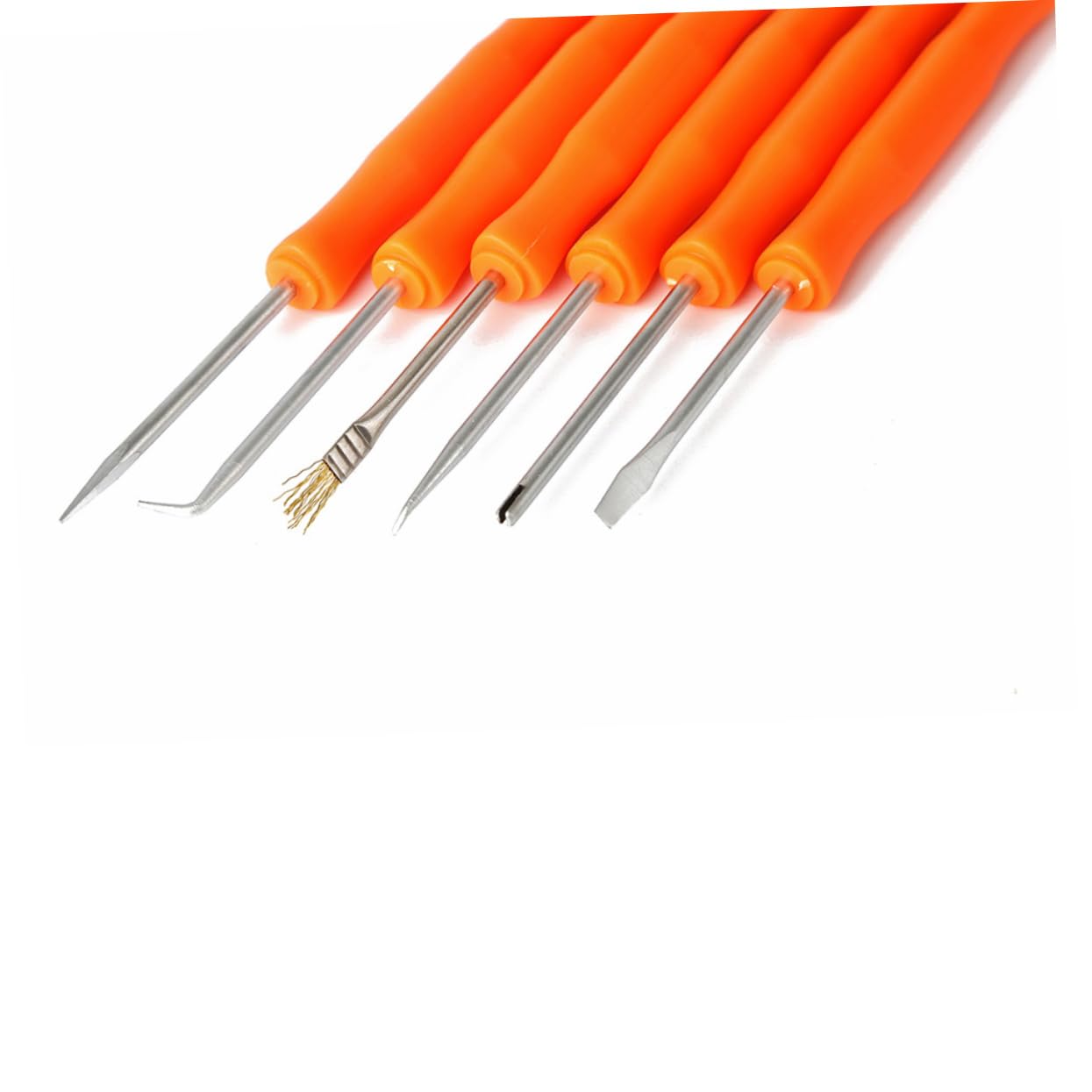Angoily 6-in-1 Löthilfswerkzeugset für Leiterplatten mit Entlöthilfe Pcb Reinigungsset aus Metall Zubehör für Löten und Reparatur von Elektronik