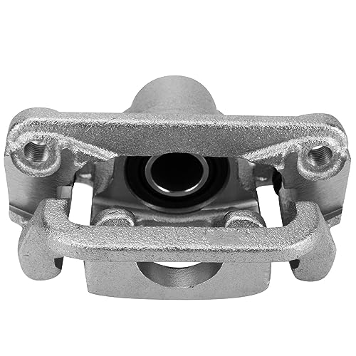 Image of Detroit Axle - Rear Right Brake Caliper for 2007-2019 Nissan Sentra | 2011-2017 Juke, 2007-2010 Tiida, Passenger Side Disc Brake Caliper w /Bracket Replacement