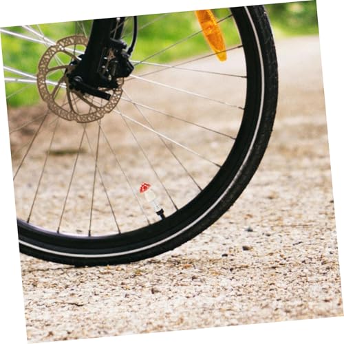 Juego de 4 tapas divertidas para válvula de neumáticos en forma de seta para coches, motocicletas, camiones y bicicletas miniatura 4
