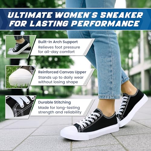 Canvas Shoes for Women Casual Low Top Sneakers Fashion Womens Tennis Shoes for Everyday Wear3