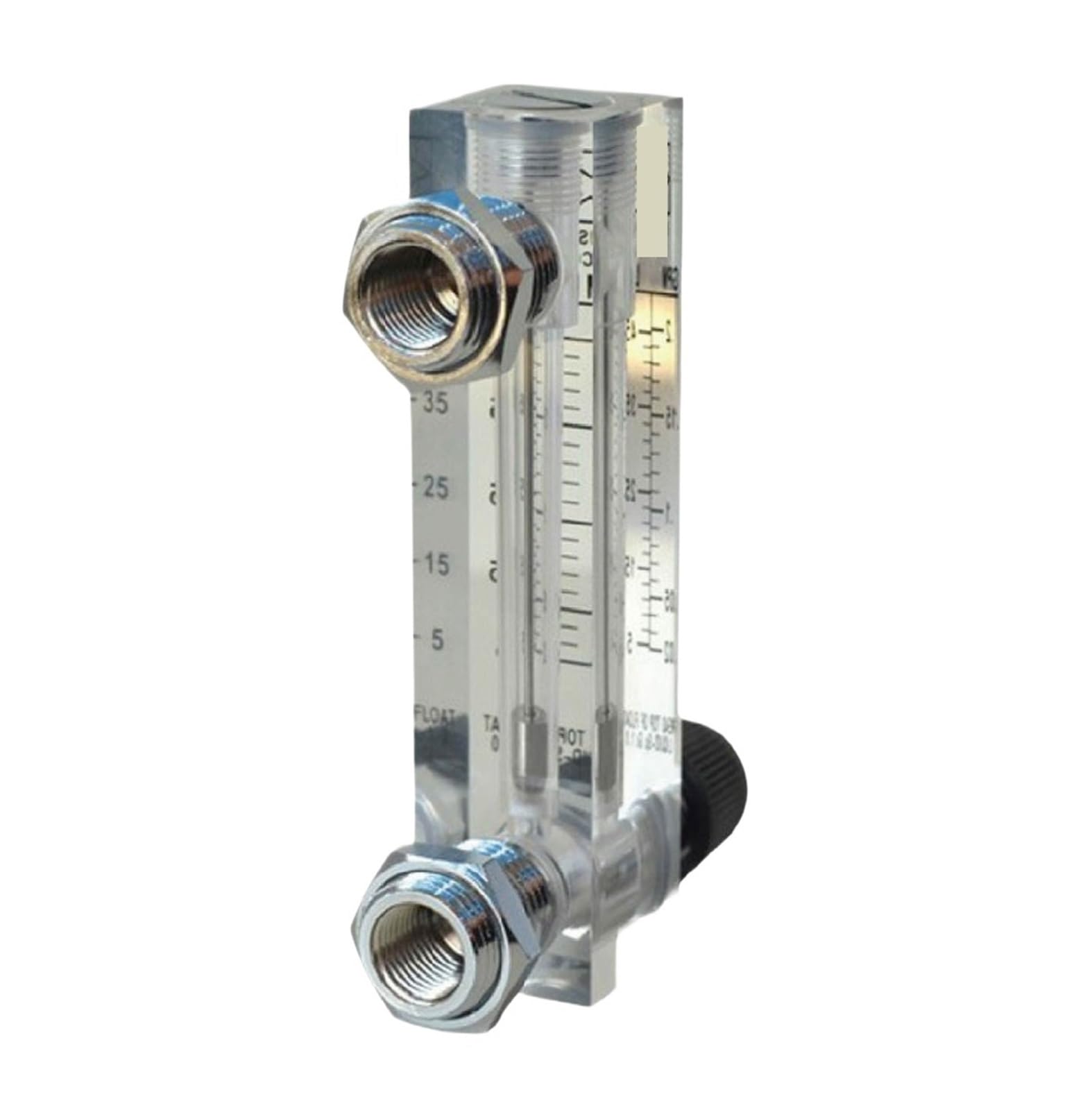 QfUxYYSLD LZM-8T Acrylic Rotameter Flow Meter with Float for Panel Mount, for Gas, Liquid, Water and Air, High Precision Adjustable Valve