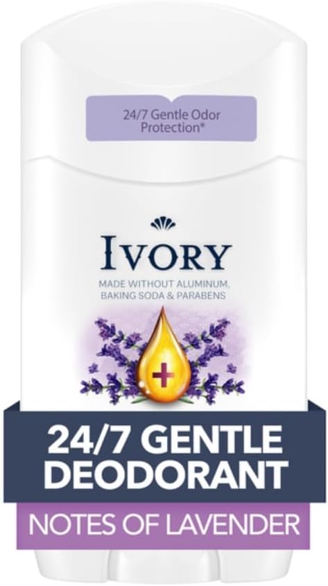 Deodorant, Hint of Lavender, 2.4 Ounce (Pack of 3)