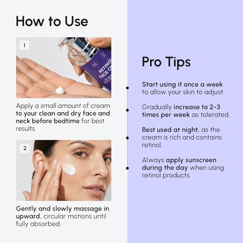 Image of MAREE Face Moisturizer - Retinol Face Cream for Women Moisturizing with Collagen & Hyaluronic Acid - Day & Night Anti-Aging Facial Wrinkle DD Cream Moisturizer for Dry Skin - Crema Para la Cara