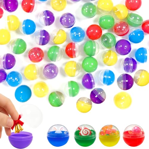 Coco Berming 100 Pièces Boules en Plastique à Remplir, Mini Boules Transparentes 28mm, Capsules Rondes Vides pour Gumball Machines, Fête, DIY, Noël...
