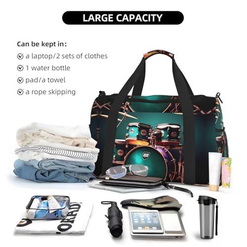 Sac de week-end imprimé au design noir unique pour des voyages stylés
