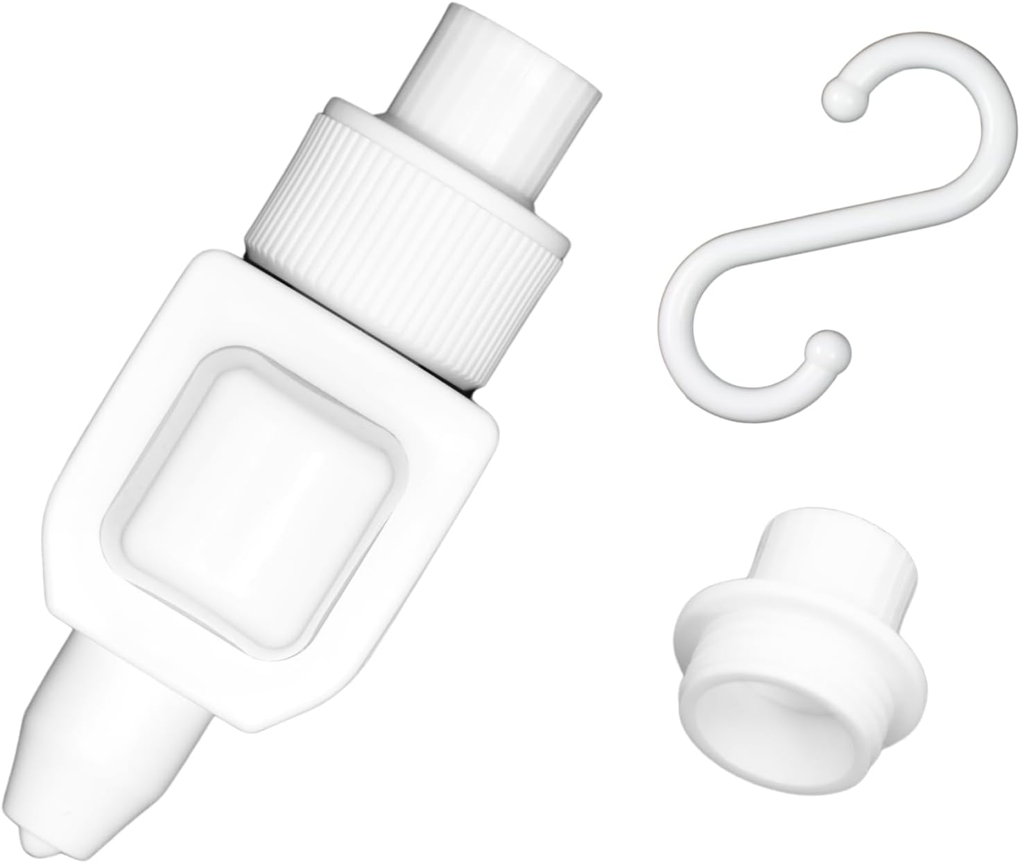 (Large Capacity Pack Exclusive) Refillable Clip Adapter; 1 Small Screw & 1 Pump Item; White, Hanging, No Refilling, Just Hanging, Shampoo Dispenser, Bath, Convenient Goods (Small Screw Type Pump)