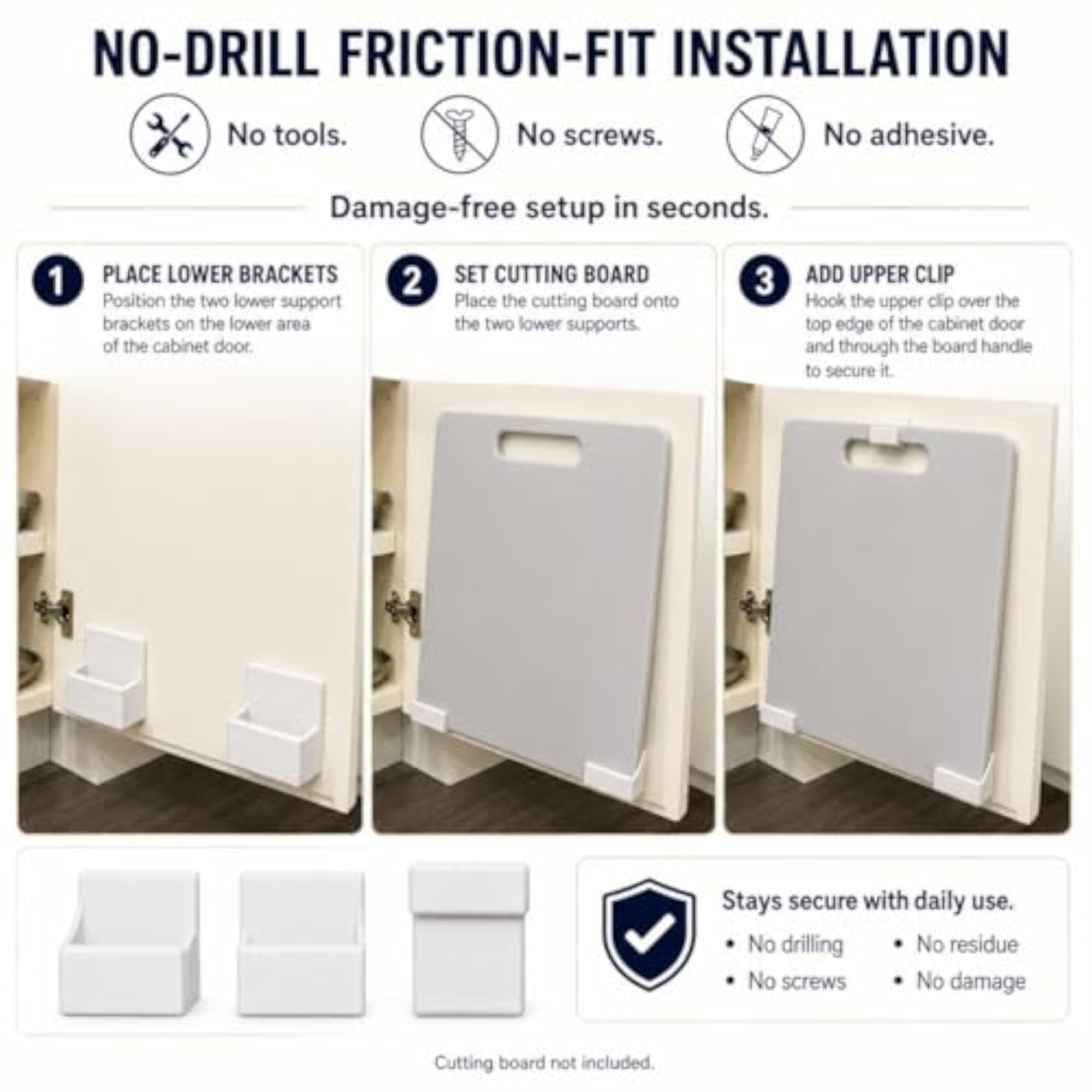 Vertical Cutting Board Holder for Kitchen Storage
