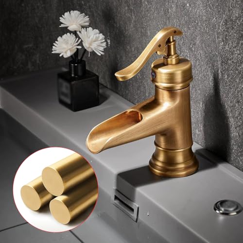 Robinet cascade haut pour mitigeur de lavabo rétro noir et robuste