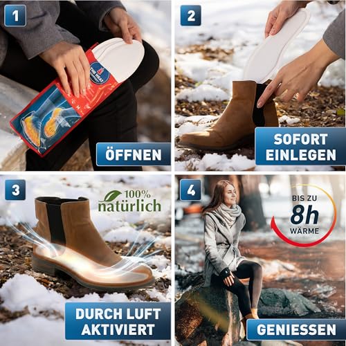 THE HEAT COMPANY Sohlenwärmer - EXTRA WARM - 8h warme Füße - Wärmesohlen – Ansicht 3