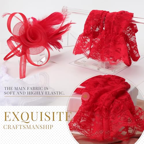 Image of DRESHOW Fascinators Hats for Women Tea Party Fascinator Hats Vintage 50s Headwear Cocktail Wedding Church Derby Hat