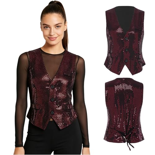 Chaqueta disco con paillettes reflectantes para hombre y mujer