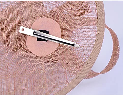 Rozkitch Feather Fascinators Womens Pillbox Flower Derby Hat For Cocktail Ball For Wedding Party Derby Royal Banquet Tea Party Pink #TOP7