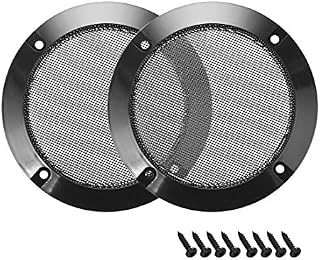 sourcing map 2pcs 3" Speaker Grill Mesh Decorative Circle Woofer Guard Protector Cover Audio Accessories Black