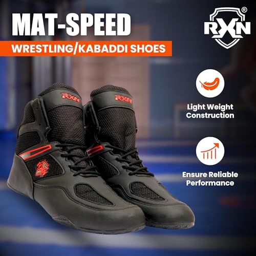 Image of RXN Wrestling & Kabaddi Shoes|High Ankle Support Non-Slip Shoes