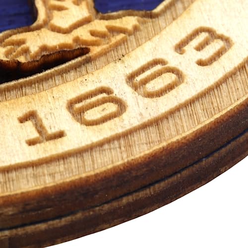 Imán de Madera Decorativo con Diseño de Palma y Media Luna miniatura 6