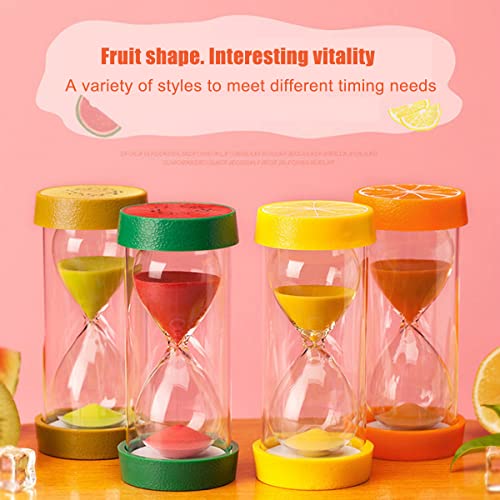 Fruit Hourglass 3/5/10/15/20/30/45/60/Minute Timer Safety And Drop-Proof Hourglass Timer Ornament Watermelon Lemon Orange Kiwi Hourglass,Lemon,45Mins #TOP1