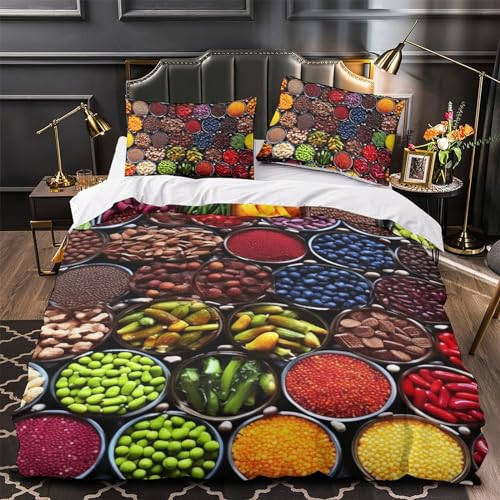Literie en microfibre 140x200 cm avec impression 3D épices