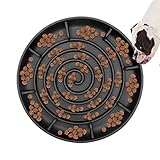 Ciotola per cani Slow Feeder | Ciotola per cibo lento | A forma di roung Ciotola per cani Lick Pad, Ciotola per addestramento a cassa per burro, dolcetti yogurt, bolognese