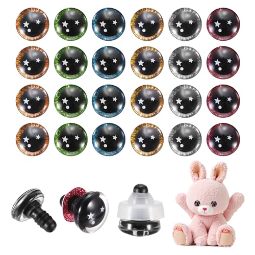 Yeux de sécurité anti-arrachement 16mm pour loisirs créatifs et peluches