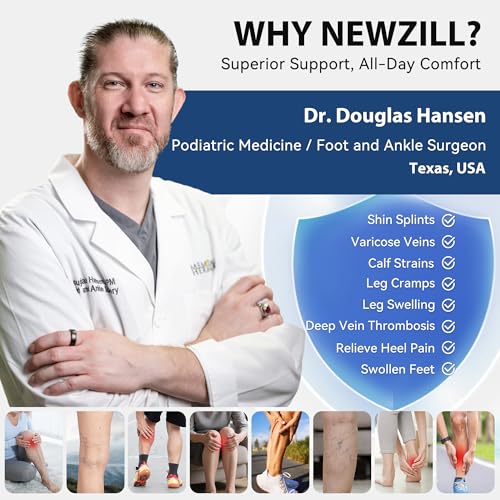 NEWZILL Copper Compression Socks for Women & Men 15-20mmHg Cotton Rich Odor Control Dress Socks for Business Casual Running Medical Athletic Support, Edema Diabetic Relief2