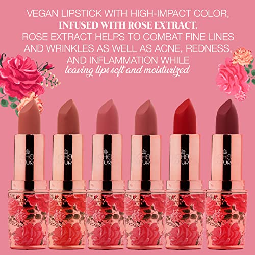 Rachel Couture Matte Lipstick With High Impact Color | Vegan & Cruelty Free | Infused With Rose Extract - 0.12 Oz - Nude #TOP4
