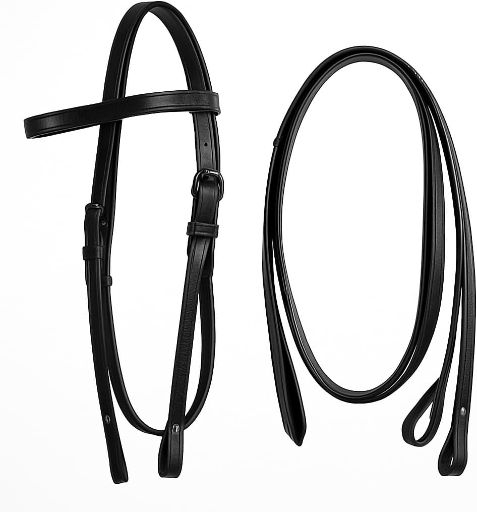 SIE Leather Horse Headstall and Reins