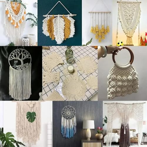 Cordón de algodón de 5mmx100m: la solución perfecta para tejer tapices de macramé estables 6