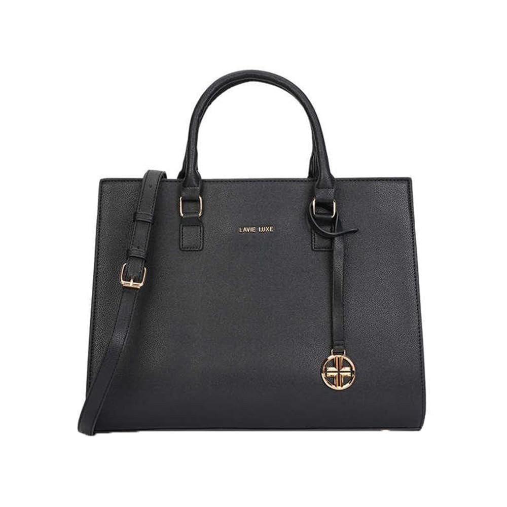 Lavie Ella Synthetic leather Zipper Closure Womens Laptop Bag Black (B0CRS12GC7) Amazon Price History, Amazon Price Tracker