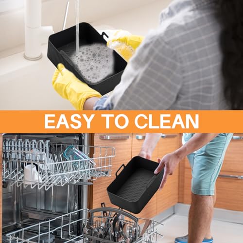 Silikonfoder 2-pack för Ninja Dual Air Fryer - Perfekta tillbehör