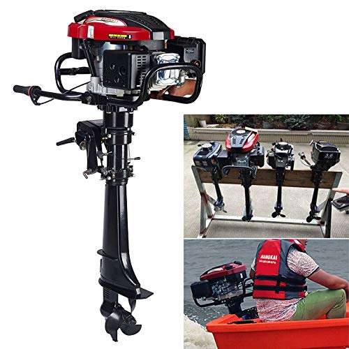 NOPTEG Anqidi 4/6.5/7HP 2/4 Stroke Heavy Duty Outboard Motor Boat Engine w/Water Air Cooling System 