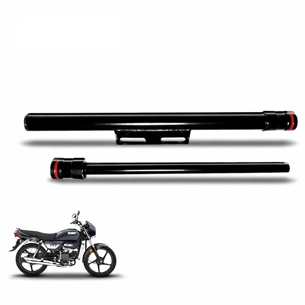 Bike Open Leg Guard Crash Guard with Self Defense Rod Black for Hero Splendor BS3, BS4, BS6 All Models-picture-24