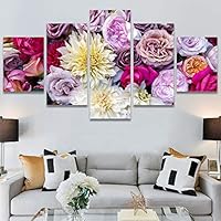 SIGNWIN 5 Panel Canvas Wall Art Modern Art for Home Decorations Ready to Hang - 60