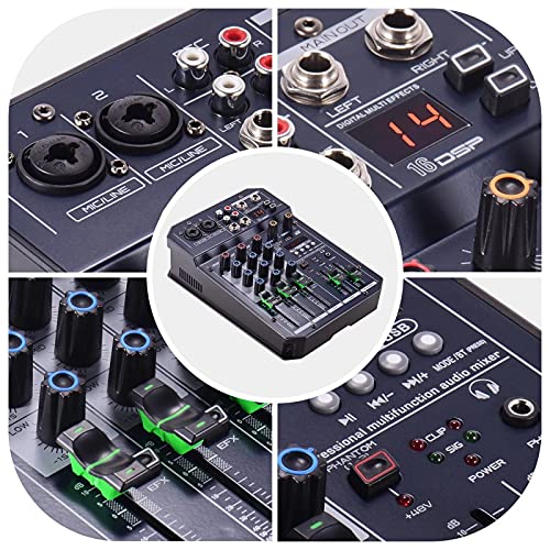 WanuigH Audio-mixer soundkaart Ingebouwde 16 DSP 48V Phantom power ondersteunt BT-aansluiting MP3-speler opnamefunctie… - Image 6