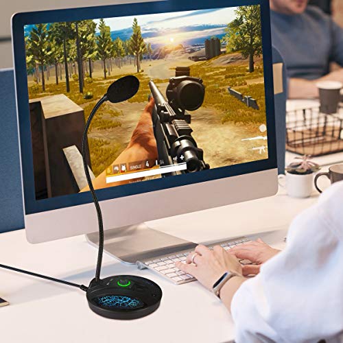 USB Recording Microphone, Computer PC Podcast Condenser Cardioid Mic with Mute Button & LED Indicator for Laptop, Mac, PS4 - Vocal, Podcasting, Skype, YouTube, Games, Streaming (JV603PRO) - Thumbnail 7